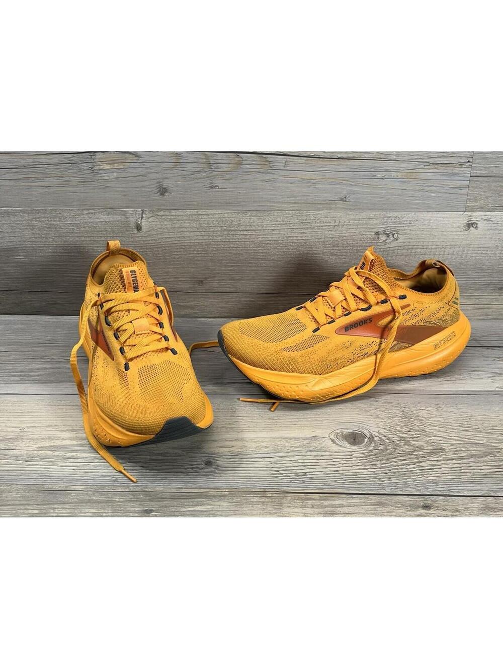 Brooks Glycerin 21 Men's 9.5 D Orange Knit Road Running Shoes 1104211D840